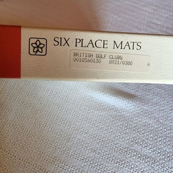 Pimpernel Vintage Famous British Golf Clubs Set of 6 Deluxe Finish PlaceMats - Picture 12 of 12